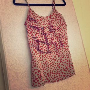 Ruffled Spaghetti strap Printed blouse. Forever 21